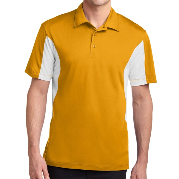 GOLD/WHITE color option for Sport Tek® Sport Wick® Block Sided Polo
