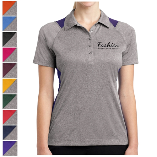 Main photo of Sport Tek® Women's Colorblocked Heather Polo