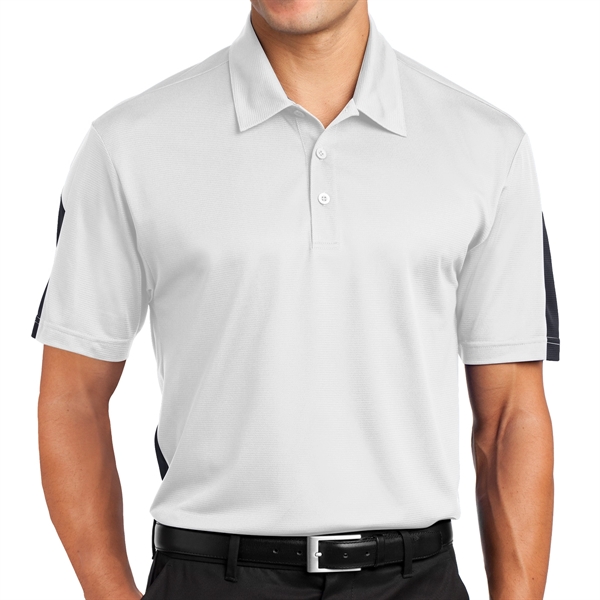 WHITE/GRAY color option for Sport Tek® Posi Charge® Colorblock Designed Polo