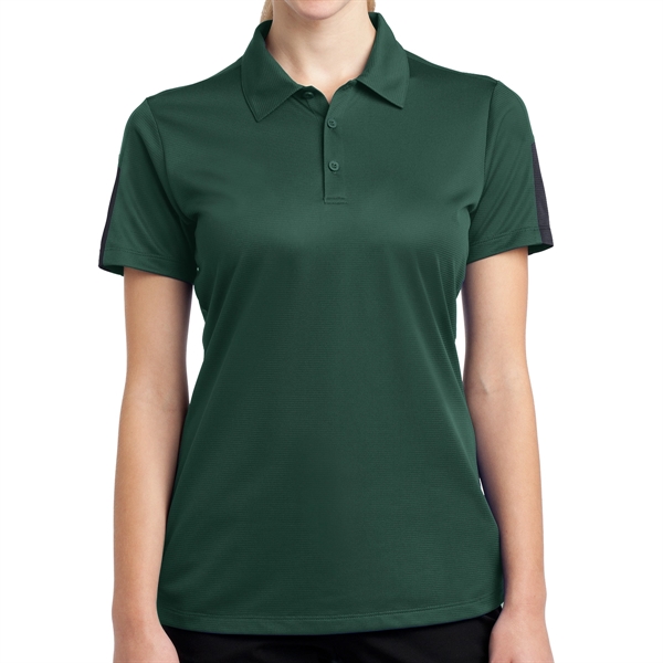 FOREST GREEN/GREY color option for Sport Tek® Posi Charge® Women's Colorblocked Polo