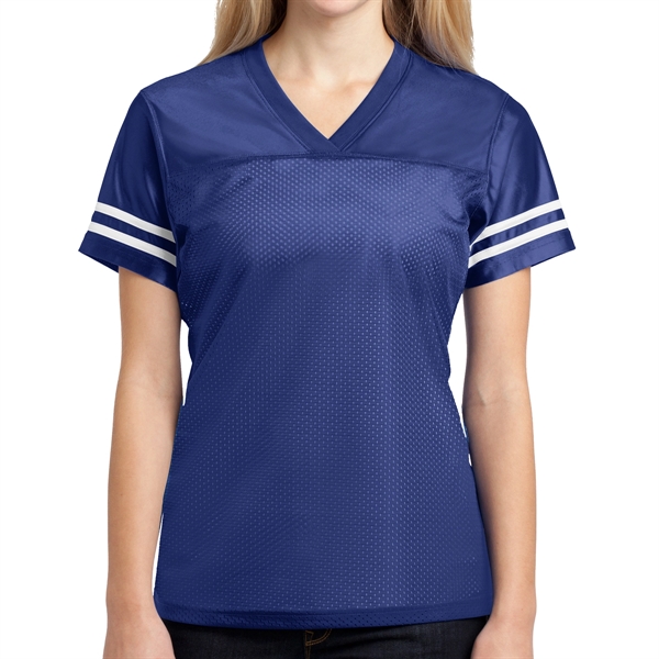 CAROLINA BLUE/WHITE color option for Sport Tek® Posi Charge® Women's Replicated Sports Jersey