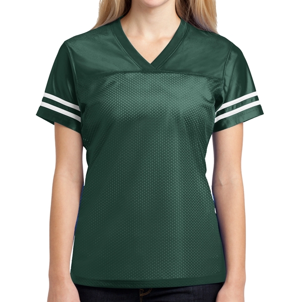 FOREST GREEN/ WHITE color option for Sport Tek® Posi Charge® Women's Replicated Sports Jersey
