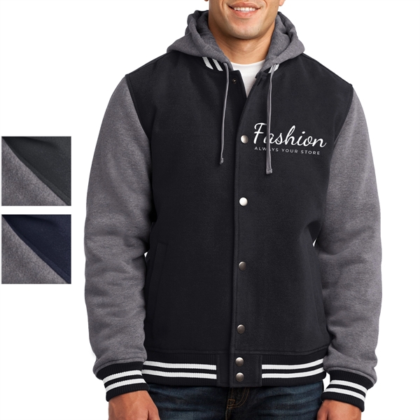 BLACK/VINTAGE HEATHER color option for Sport Tek®  Insulated Jacket
