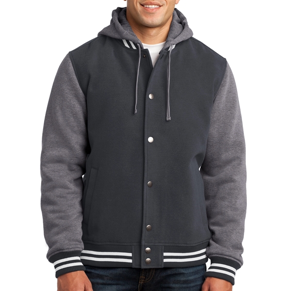 TRUE NAVY/VINTAGE HEATHER color option for Sport Tek®  Insulated Jacket