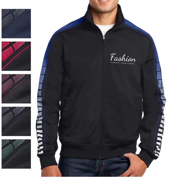 BLACK/IRON GRAY color option for Sport Tek®  Tricot Jacket For Sublimation