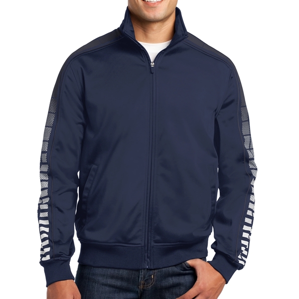 BLACK/TRUE ROYAL color option for Sport Tek®  Tricot Jacket For Sublimation