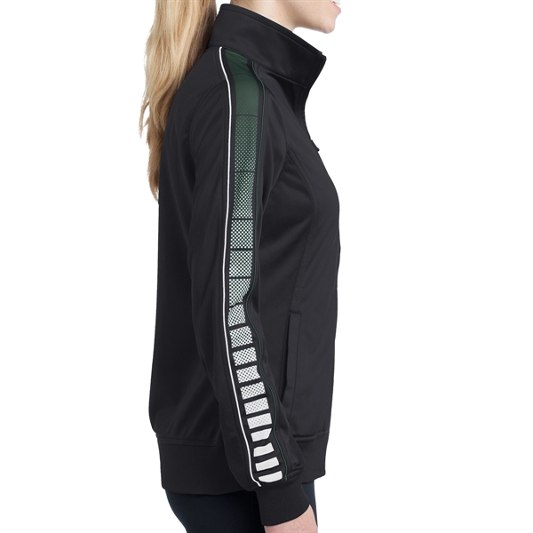 BLACK/IRON GRAY color option for Sport Tek®  Women's Tricot Jacket For Sublimation