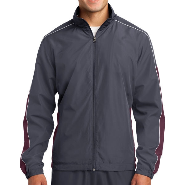GRAPHITE GRAY/TRUE RED/WHITE color option for Sporting Pipe Colored Jacket