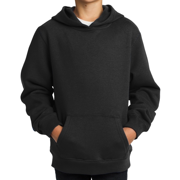 BLACK color option for 9 Oz. Kids' Pullover Hooded Sweatshirt