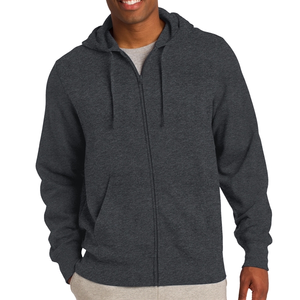 GRAPHITE HEATHER color option for Crown Full Zip Hooded Sweatshirt