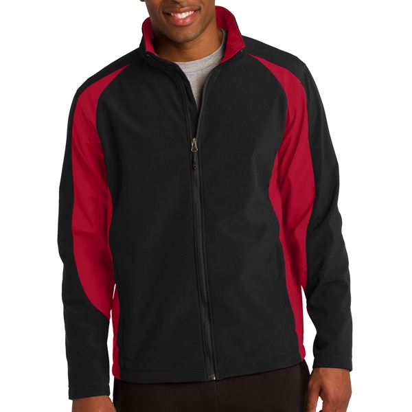 BLACK/ TRUE RED color option for Coaster Soft Shell Jacket