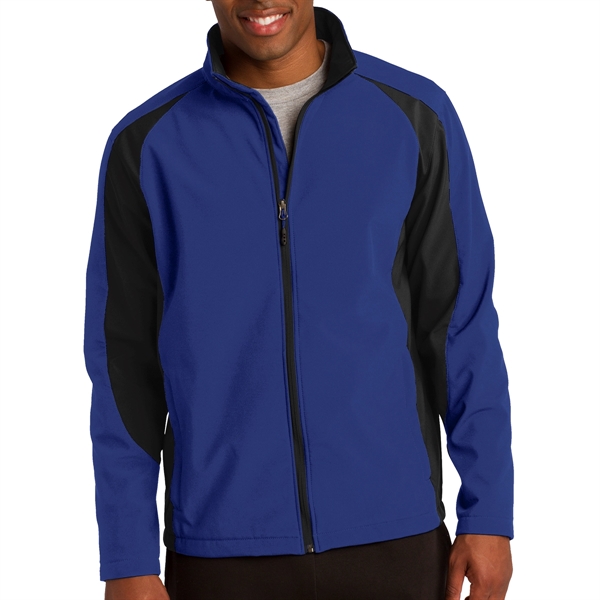 TRUE ROYAL/ BLACK color option for Coaster Soft Shell Jacket