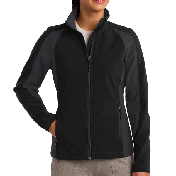 BLACK/IRON GRAY color option for Coaster Ladies' Colorblock Jacket