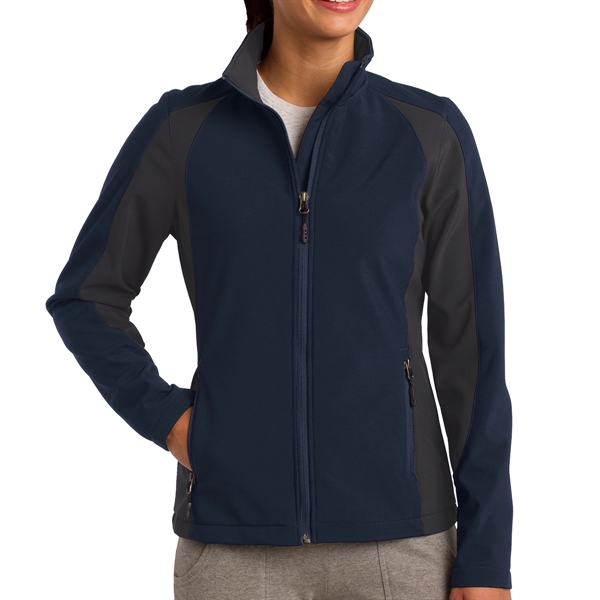TRUE NAVY/IRON GREY color option for Coaster Ladies' Colorblock Jacket