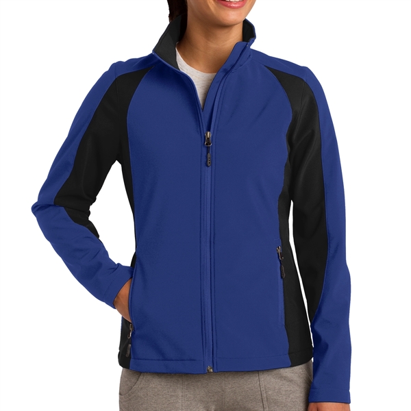 TRUE ROYAL/ BLACK color option for Coaster Ladies' Colorblock Jacket