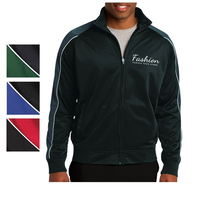 Pipe Designed Polyester Tricot Jacket