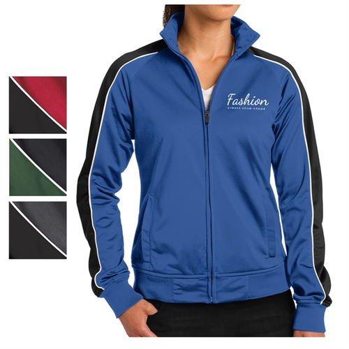 Main photo of Ladies' Pipe Designed Polyester Tricot Jacket