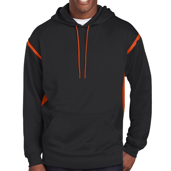 BLACK/ TRUE RED color option for Magnice Colorblock Hooded Sweatshirt