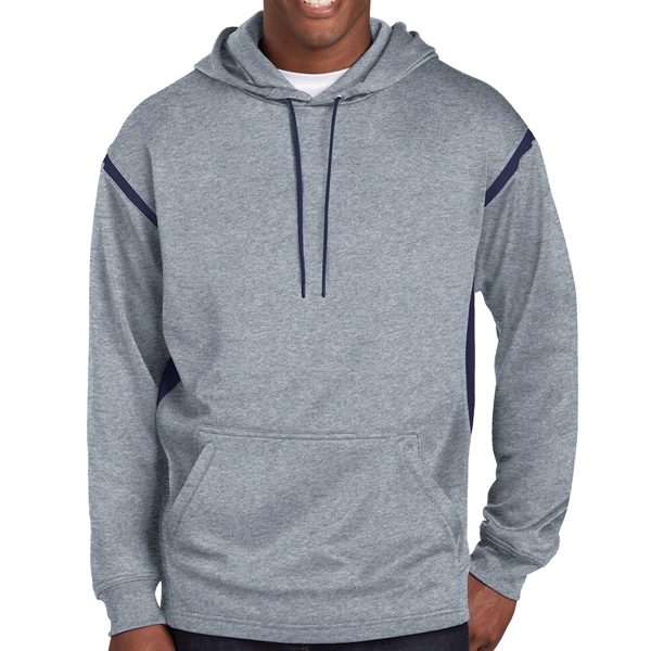 GRAY HEATHER/ BLACK color option for Magnice Colorblock Hooded Sweatshirt