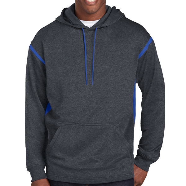 Graphite Heather/True Royal color option for Magnice Colorblock Hooded Sweatshirt