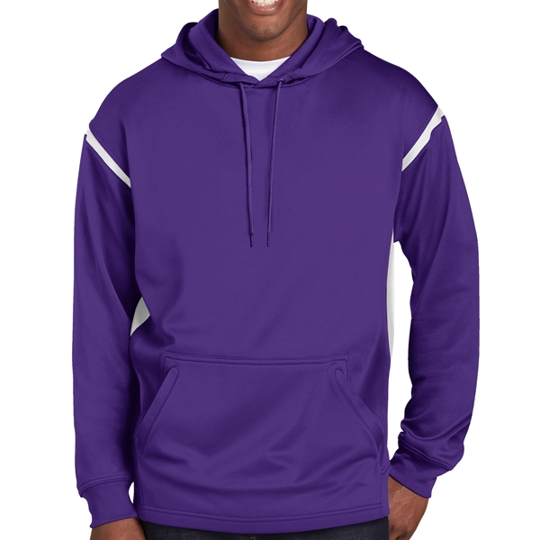 PURPLE/ WHITE color option for Magnice Colorblock Hooded Sweatshirt