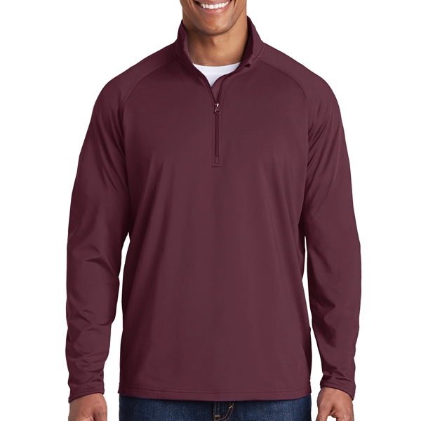 MAROON color option for Sports Stretchy 1/2 Zip Pullover