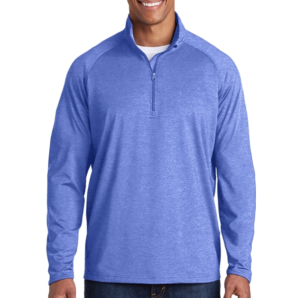 TRUE ROYAL HEATHER color option for Sports Stretchy 1/2 Zip Pullover
