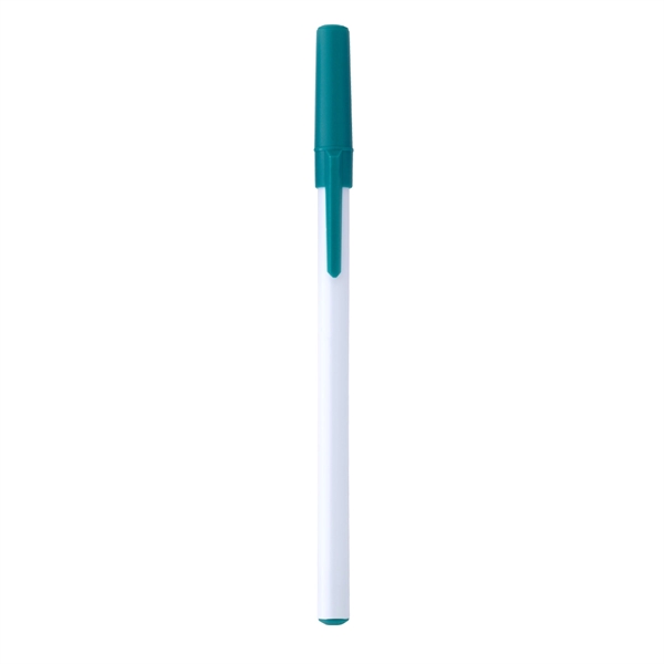 WHITE WITH GREEN color option for Birch Like Ballpoint Pen