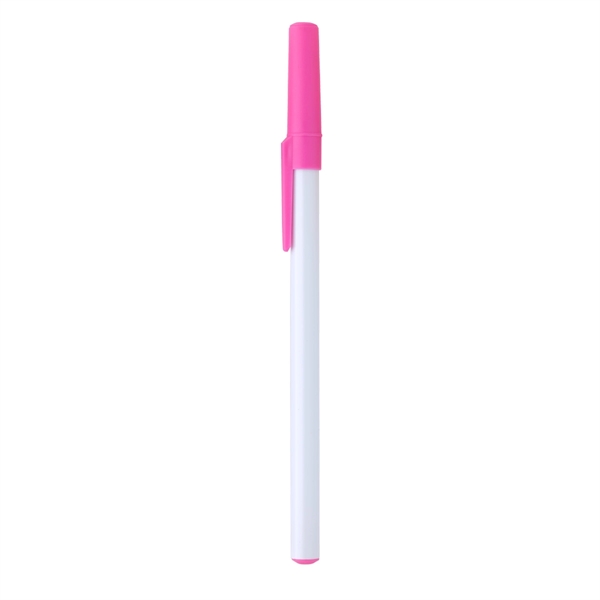 WHITE WITH PINK color option for Birch Like Ballpoint Pen