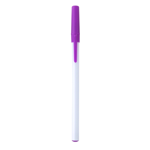 WHITE WITH PURPLE color option for Birch Like Ballpoint Pen
