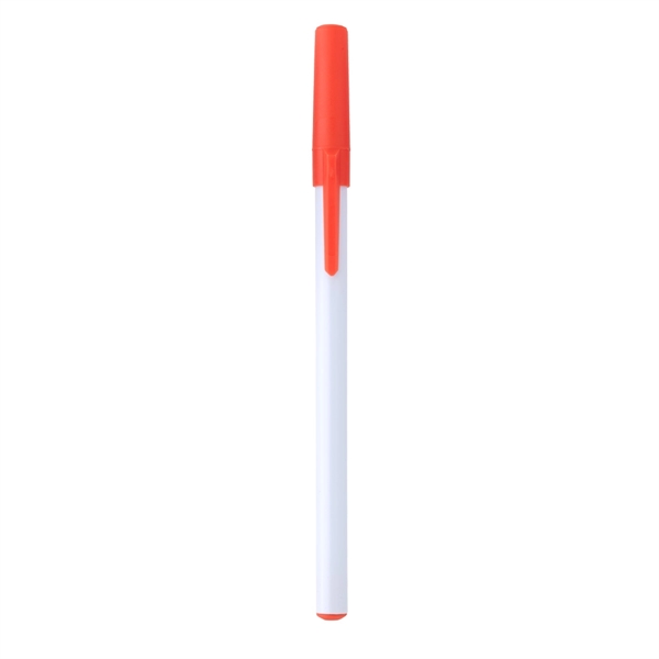 WHITE WITH RED color option for Birch Like Ballpoint Pen