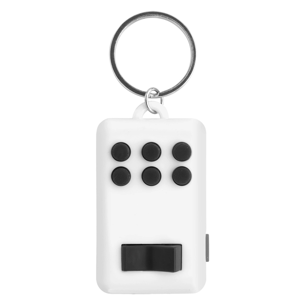 WHITE WITH BLACK color option for Fidgeter's Keychain Light