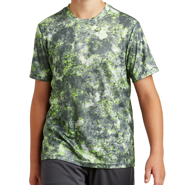 LIME SHOCK color option for Athletic Teen Polyester Shirt