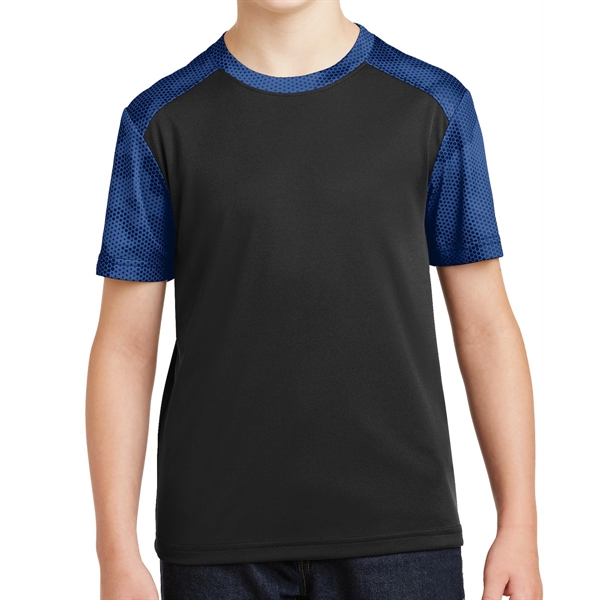 BLACK/TRUE ROYAL color option for Colorblock Shirt For Teens