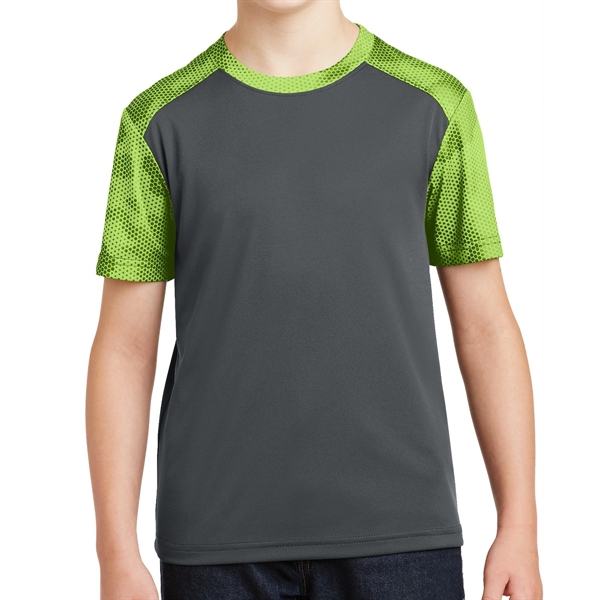 IRON GREY/LIME SHOCK color option for Colorblock Shirt For Teens
