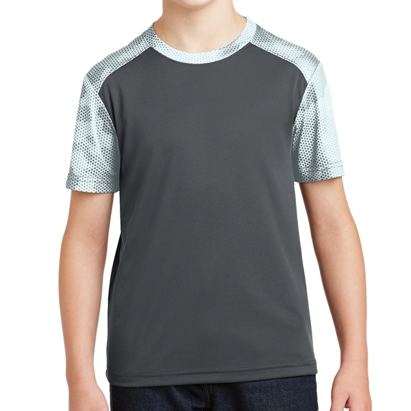 IRON GREY/WHITE color option for Colorblock Shirt For Teens