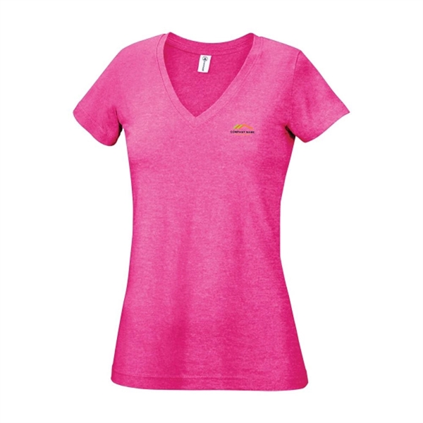 Hot Pink color option for Classic Junior V Neck Shirt