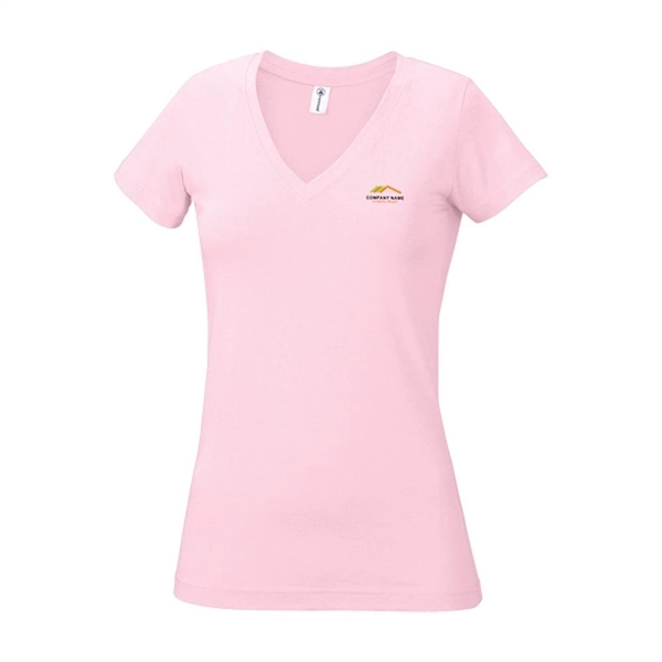 Soft Pink color option for Classic Junior V Neck Shirt