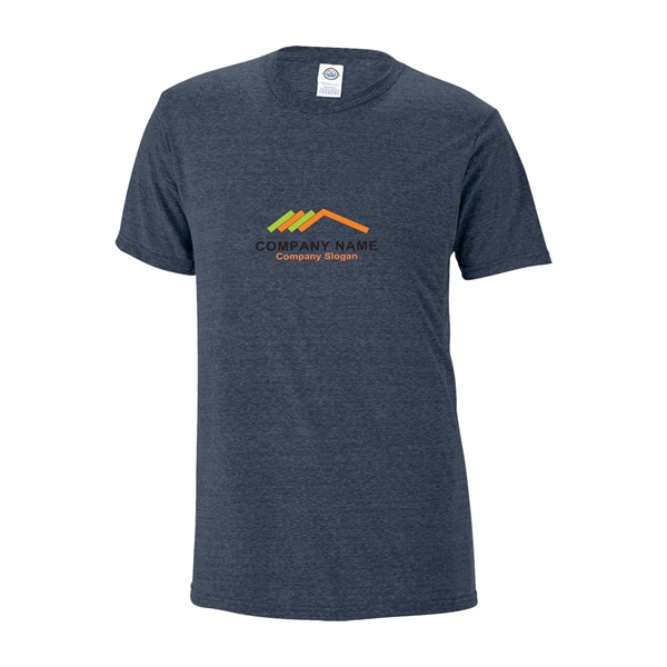 Graphite Snow Heather color option for Tagless Adult Heather Fitted Tee