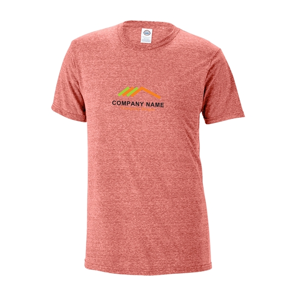 Red Snow Heather color option for Tagless Adult Heather Fitted Tee