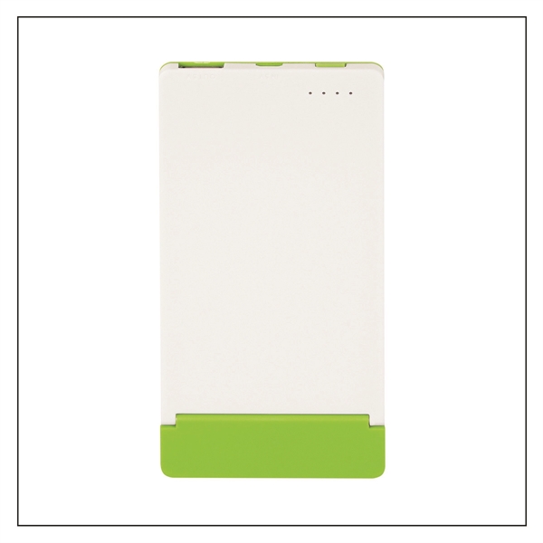 LIME color option for Portable Power Bank With Mobile Stand