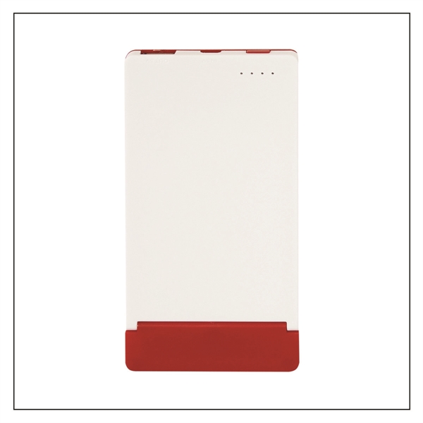 RED color option for Portable Power Bank With Mobile Stand