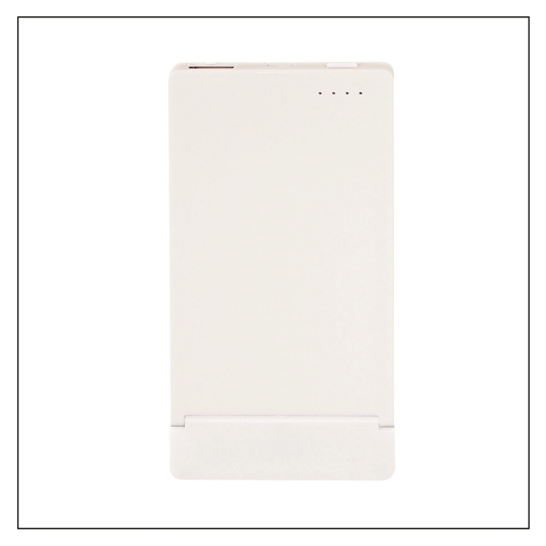 WHITE color option for Portable Power Bank With Mobile Stand