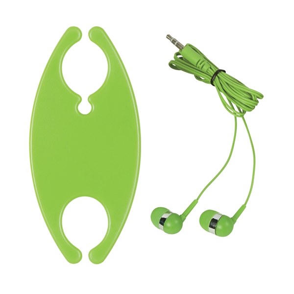 LIME color option for Earbud Arranger With Earbuds.