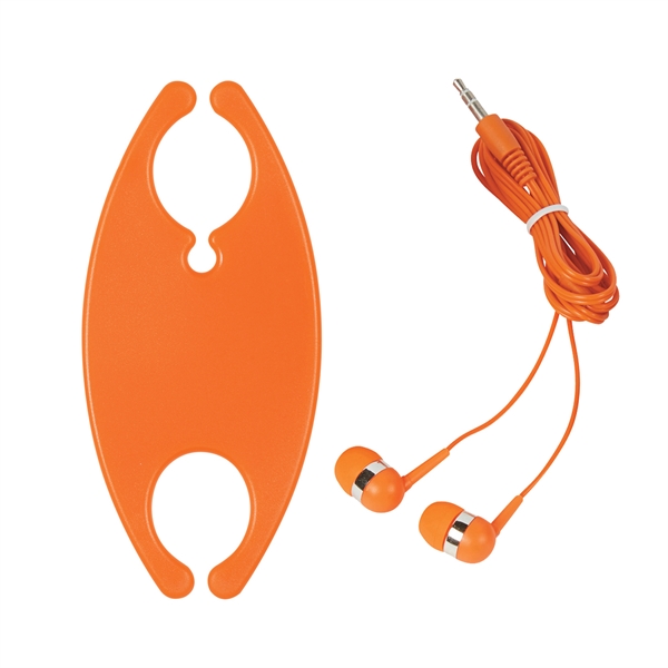 ORANGE color option for Earbud Arranger With Earbuds.