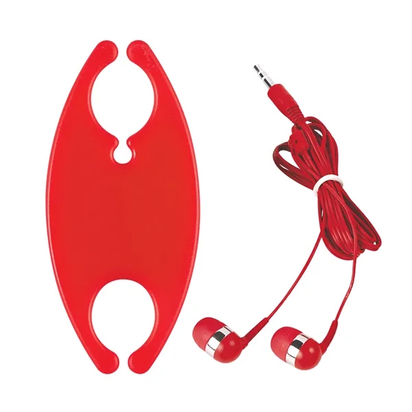 RED color option for Earbud Arranger With Earbuds.