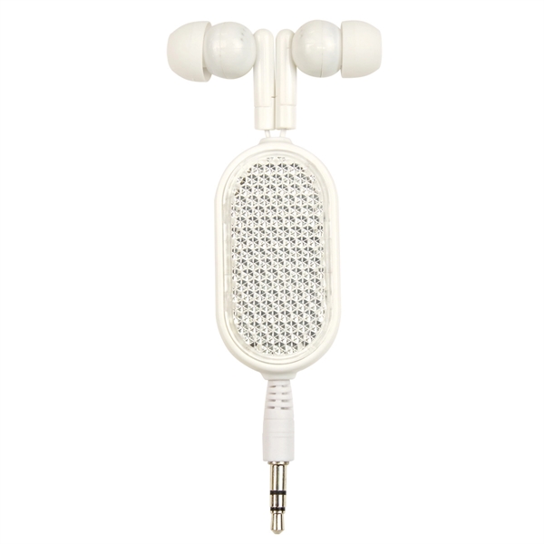 WHITE color option for Stereo Quality Retractable Earbuds