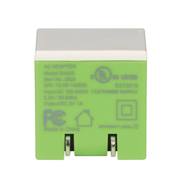 LIME color option for Ul Listed Charging Ac Adapter