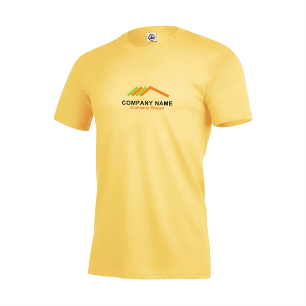 Banana Yellow color option for Unisex Adult Fitted Ringspun Tee