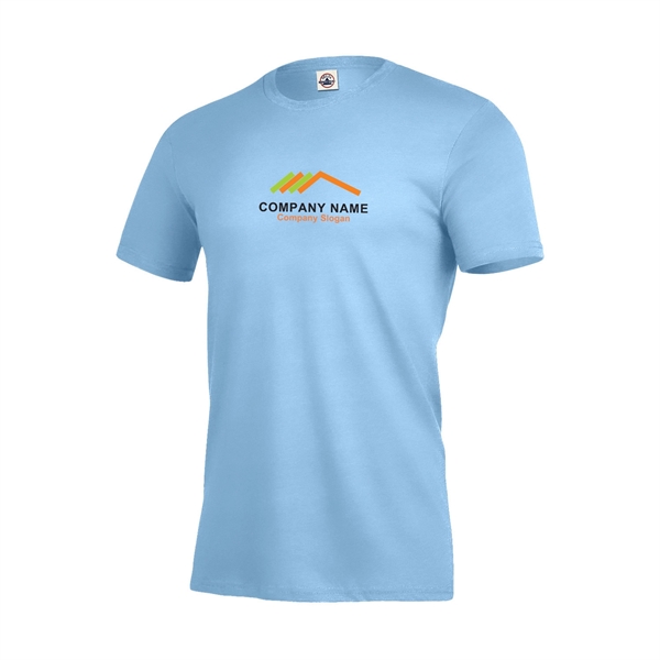 Royal Blue Heather color option for Unisex Adult Fitted Ringspun Tee